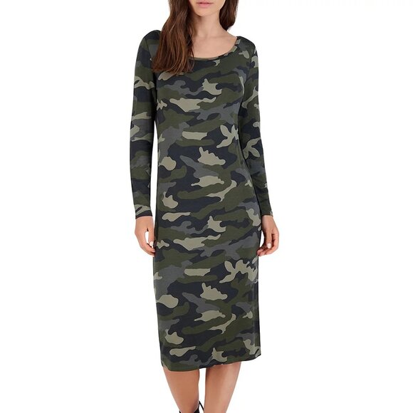 BB Dakota by Steve Madden Camo Bodycon Midi Dress – Women’s Size Small - Picture 1 of 16